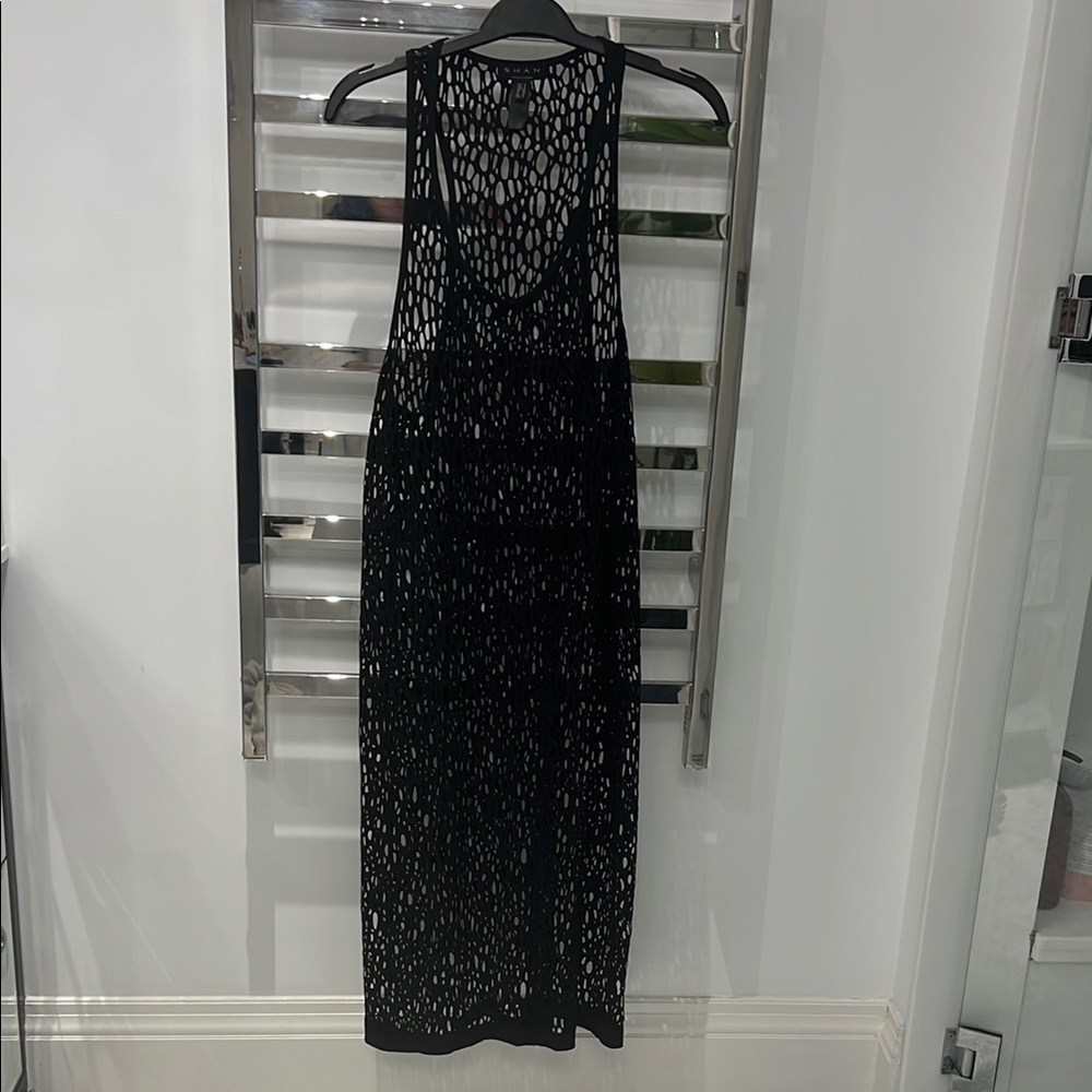 SHAN Black Maxi Backless Dress